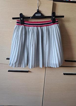 Блестящая юбка плиссе