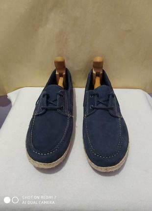 Шкіряні туфлі топсайдери експадрільі мокасини clarks made in portugal2 фото