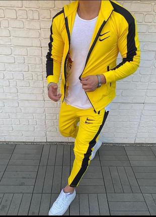 Топовый спортивный костюм найк nike Blue с лампасами зиппер толстовка олимпийка + штаны