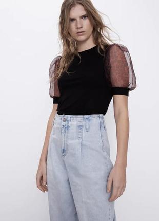 Тор zara с рукавами буфи