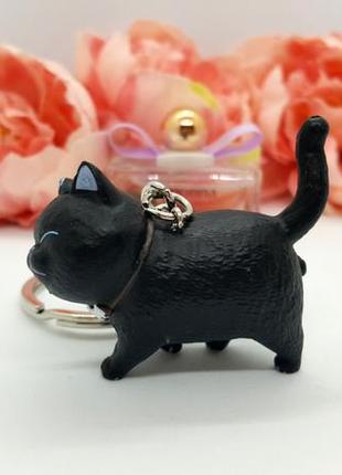 🐱🖤 милий брелок для ключів "чорний котик" кіт кошеня чорний кіт кошеня4 фото