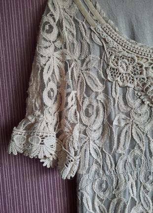 Дизайнерське бохо етно сукню в білизняному стилі від данців cream9 фото