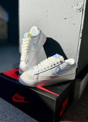 Nike blazer low white|blue 🖤🖤🖤5 фото