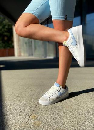 Nike blazer low white|blue 🖤🖤🖤8 фото