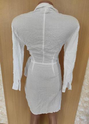 Белое платье-рубашка с запахом asos3 фото
