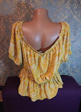 Красивая летняя вискозная блуза блузка блузочка большой размер батал 52/54/56 футболка5 фото