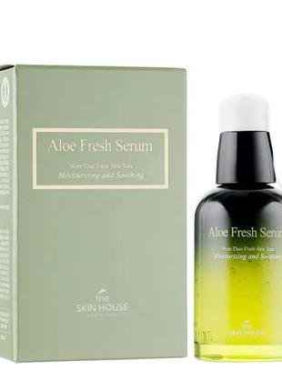 Зволожуюча і заспокійлива сироватка з екстрактом алое the skin house aloe fresh serum, 50 мл