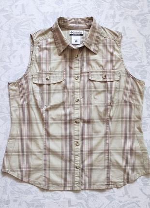 Трекінгова блузка columbia безрукавка туристична, одяг для активного відпочинку