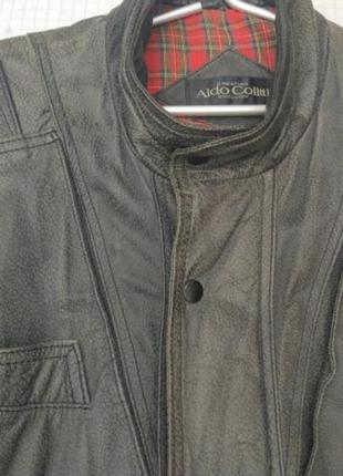 Шкіряна куртка/косуха/бомбер aldo colitti, італія. 52-543 фото