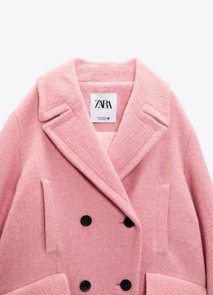 Zara пальто шерсть премиум линия букле новая коллекция 20225 фото