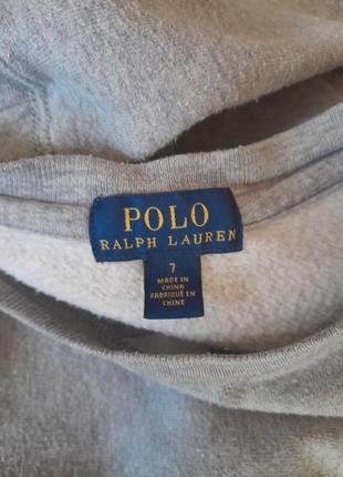 Сірий затишний світшот для хлопчика polo ralph lauren6 фото