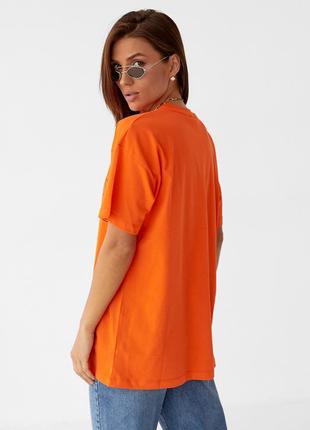 Женская футболка oversize с принтом4 фото