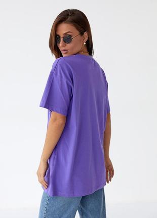 Женская футболка oversize с принтом3 фото