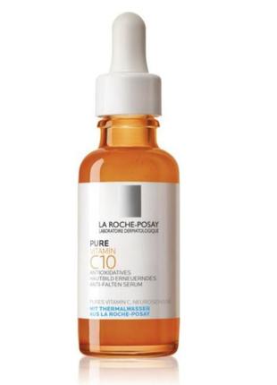 Сыворотка-антиоксидант с витамином с la roche, ля рош, против морщин для обновления кожи лица, основа под макияж2 фото