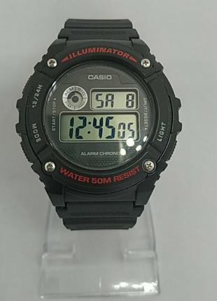 Спортивні кварцові наручні годинники casio w-216h1 фото