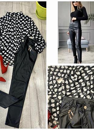 Продам набором блузку, легінси еко шкіра