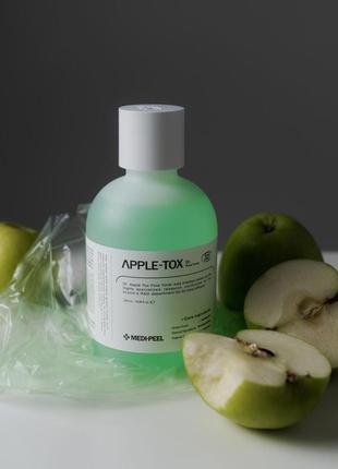 Кислотний тонік з зеленими фруктами для жирної шкіри medi-peel dr.apple-tox pore toner, 500 мл