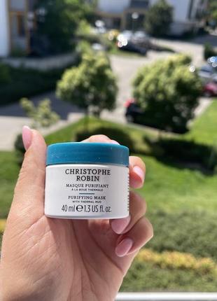 Пре маска для волос christophe robin purifying mask with thermal mud