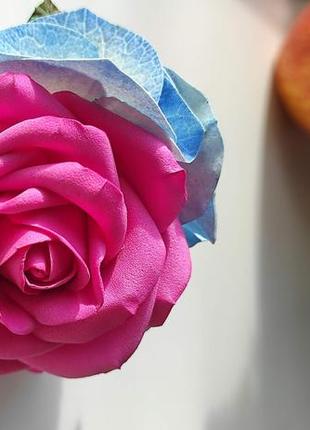 Гумка троянда з гортензією hande made5 фото