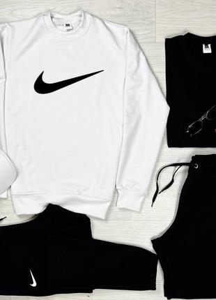 Спортивний костюм nike світшот + футболка + шорти + штани1 фото