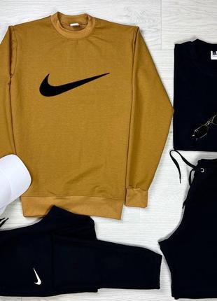 Спортивний костюм nike світшот + футболка + шорти + штани9 фото