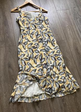 Minuet s красивий плаття сарафан міді листя принт7 фото