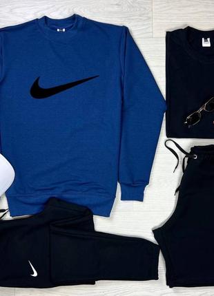 Спортивний костюм nike світшот + футболка + шорти + штани7 фото