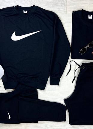 Спортивний костюм nike світшот + футболка + шорти + штани8 фото