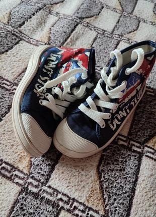 Высокие текстильные кеды,р 31