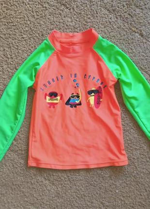 Солнцезащитная футболка для плавания, реглан на 2-3 года