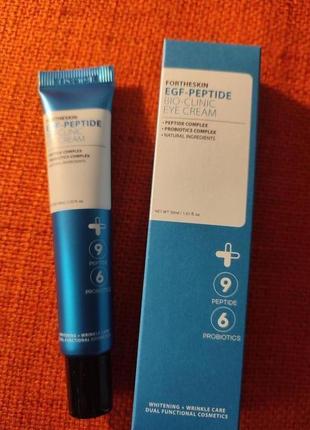 Антивозрастной крем под глаза с пептидами  fortheskin egf peptide bio clinic eye cream2 фото