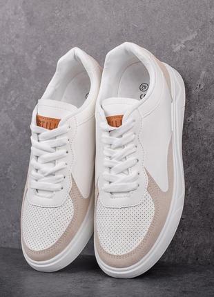 Кросівки стіллі бероуз бежево-білі