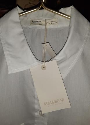 Біла рубашка pull&bear6 фото