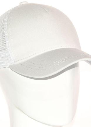 Черная однотонная мужская женская кепка тракер с сеткой2 фото
