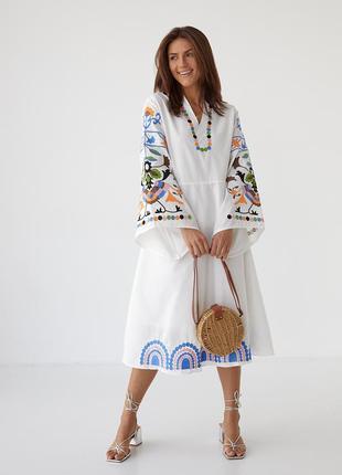 Купити Сукня вишиванка — недорого в каталозі Плаття міді на Шафі | Київ та  Україна