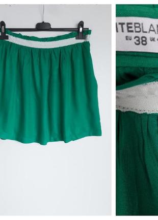Зелена міні спідниця з рюшами на талії від blanco s