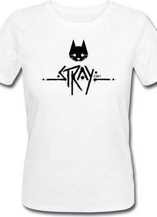 Женская футболка "stray" game logo (белая)