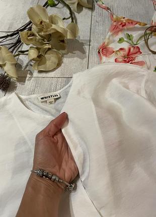 Базова біла блуза віскоза сорочка / базова біла сорочка блуза оверсайз віскозна2 фото
