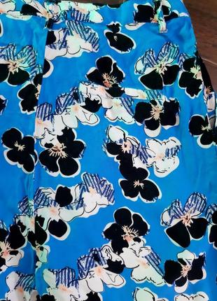 Брюки штаны в цветочный принт вискоза river island10 фото