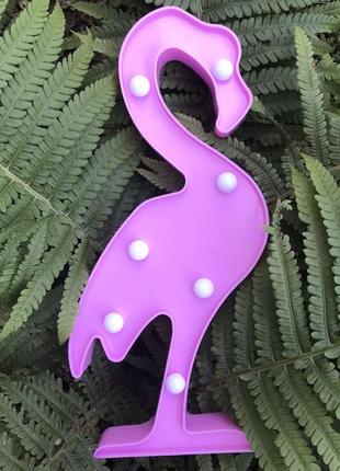 Світильник 3d фламінго (світло-рожевий)