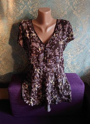 Женская летняя блуза блузка блузочка большой размер батал 50 /52 футболка5 фото