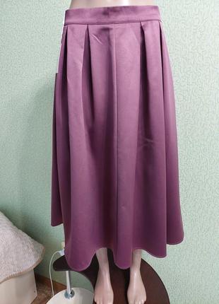 Атласная юбка с защипами1 фото