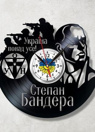 Степан бандера часы україна понад усе виниловые часы украинская литература патриотические часы часы украина3 фото