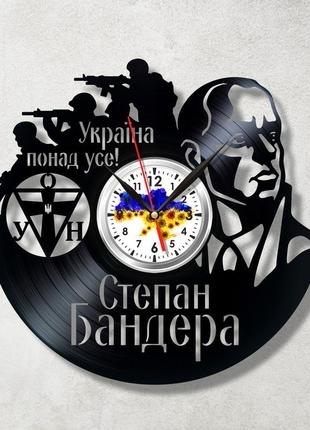 Степан бандера часы україна понад усе виниловые часы украинская литература патриотические часы часы украина2 фото