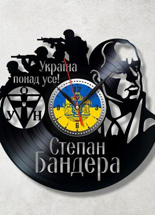 Степан бандера часы україна понад усе виниловые часы украинская литература патриотические часы часы украина4 фото