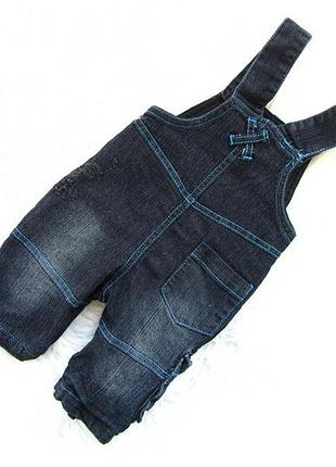 Крутой джинсовый полукомбинезон комбинезон ромпер с флисовая подкладкой phone