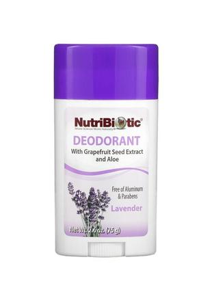 Nutribiotic deodorant, lavender, 2.6 oz (75 g)