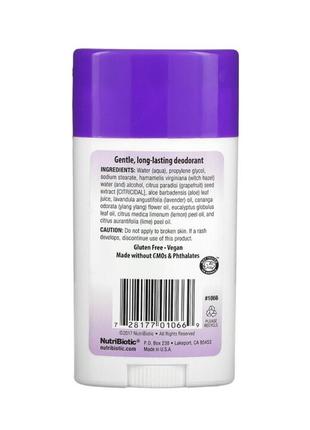Nutribiotic deodorant, lavender, 2.6 oz (75 g)2 фото