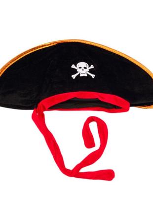 Шляпа пирата треуголка пиратская+подарок1 фото