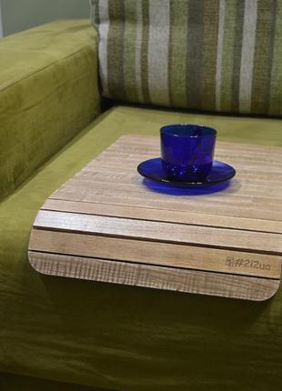 Деревянная накладка, столик, коврик на подлокотник дивана( винтаж) #2i2ua7 фото